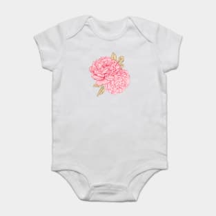 Pink Peonies Baby Bodysuit